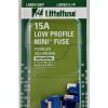 Littelfuse LMIN015.VP MINI Low Profile 15 Amp Blade Fuse Pack of 5-0