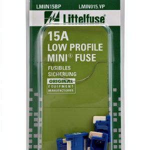 Littelfuse LMIN015.VP MINI Low Profile 15 Amp Blade Fuse Pack of 5-0