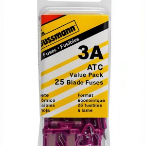 Bussmann ATC Blade Fuse VP/ATC-3-RP Violet 3A 32V Pack of 25-0