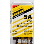 Bussmann ATC Blade Fuse 5A Tan 32V Fast Acting (Pack of 25)-0