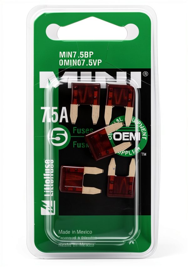 Littelfuse MIN7.5BP 297 Fast-Acting Automotive Blade Fuse Pack of 5-1