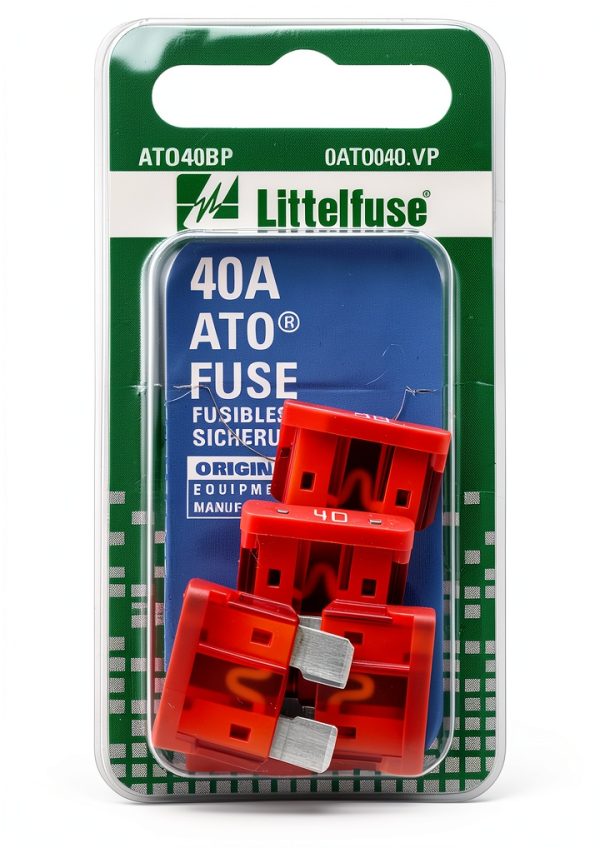 Littelfuse 0ATO040.VP Carded Blade Fuse 32V 40A Pack of 5-0