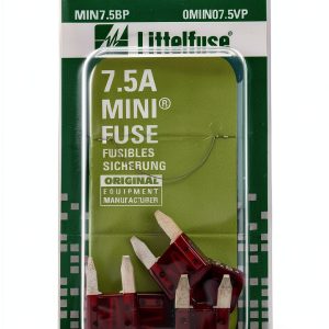 Littelfuse MIN7.5BP 297 Fast-Acting Automotive Blade Fuse Pack of 5-0