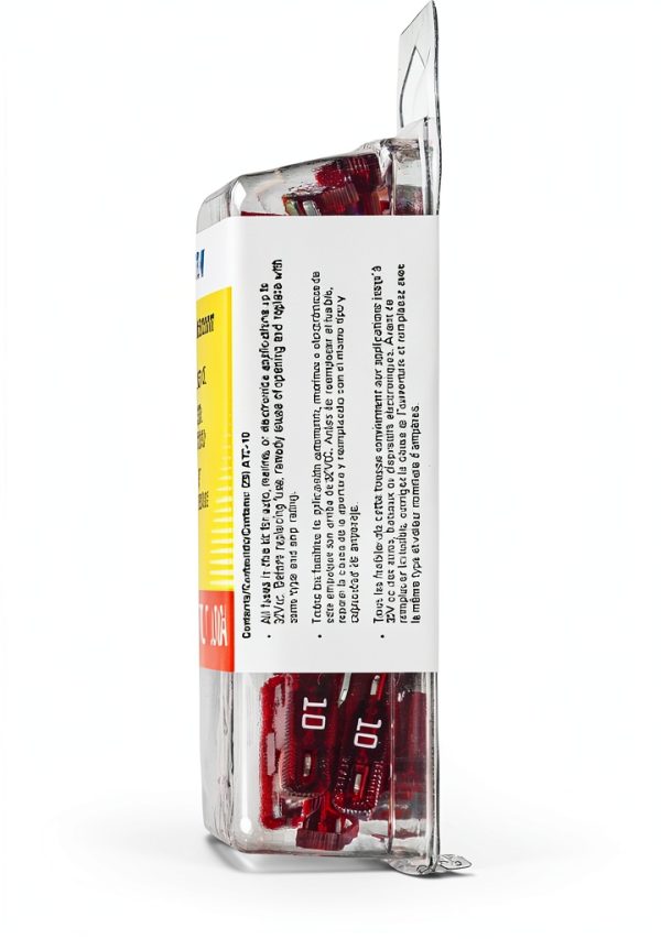 Bussmann (VP/ATC-10-RP) Red 10 Amp 32V Fast Acting ATC Blade Fuse, (Pack of 25)-3