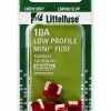Littelfuse LMIN010.VP MINI Low Profile 10 Amp Blade Fuse Pack of 5-0