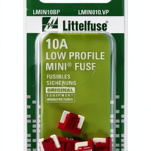 Littelfuse LMIN010.VP MINI Low Profile 10 Amp Blade Fuse Pack of 5-0