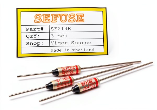 SF214E Thermal Fuse Blade Fuse 10A 250V 216°C Cutoff – Vigor Source-2