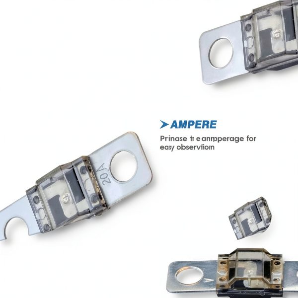 GLOSO MIDI/AMI Fuse 20A 3 Pack Blade Fuse with Bolt Down Design-3