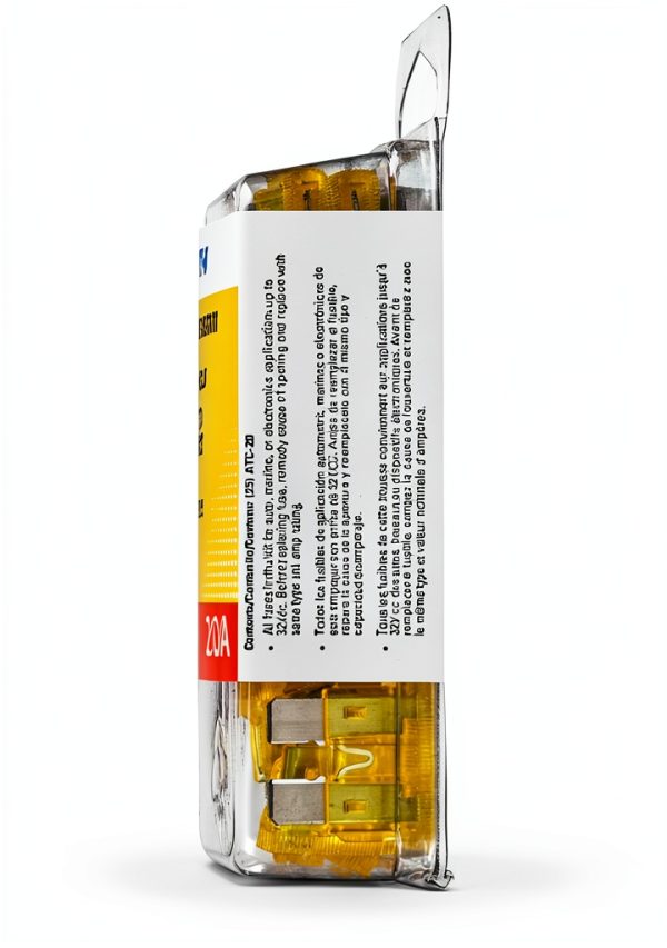Bussmann ATC Blade Fuse 20A 32V Yellow Fast Acting Pack of 25-3