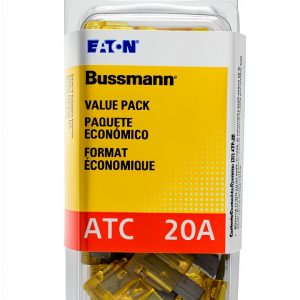 Bussmann ATC Blade Fuse 20A 32V Yellow Fast Acting Pack of 25-0