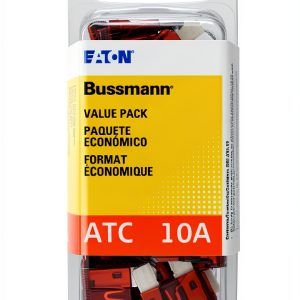 Bussmann (VP/ATC-10-RP) Red 10 Amp 32V Fast Acting ATC Blade Fuse, (Pack of 25)-0