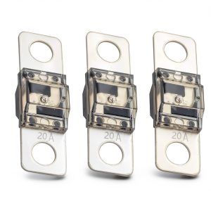 GLOSO MIDI/AMI Fuse 20A 3 Pack Blade Fuse with Bolt Down Design-0